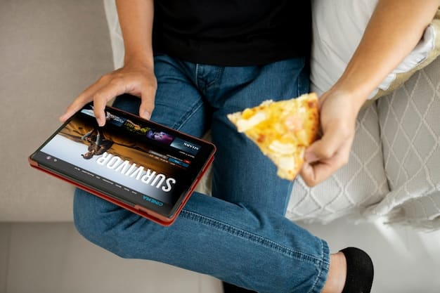 A person looking at a movie review website on a tablet, with a confused and thoughtful expression. The screen displays both positive and negative reviews, and a prominent Rotten Tomatoes score.