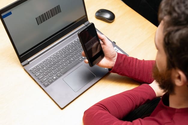 A smartphone displaying a two-factor authentication code from a streaming service app, with a laptop in the background showing the streaming service's login page. The image should convey a sense of security and digital protection.