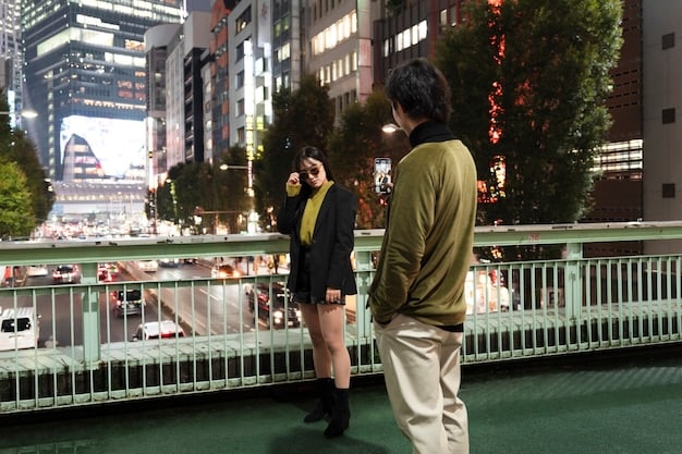 A split image showing a comparison between a scene from a popular K-drama and a group of American fans recreating the same scene in a US urban setting, showcasing the dedication and cultural exchange.
