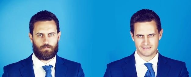 A side-by-side comparison of Leonardo DiCaprio in 