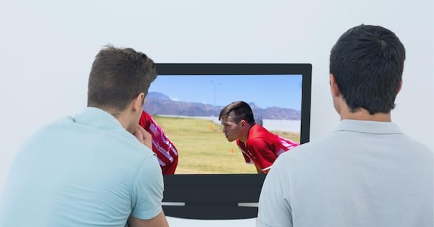 A split-screen image showing a user interacting with a streaming service on a smart TV. On one side, the user is using a remote control to make choices in an interactive show; on the other side, they are participating in a live poll via a mobile app connected to the streaming service.